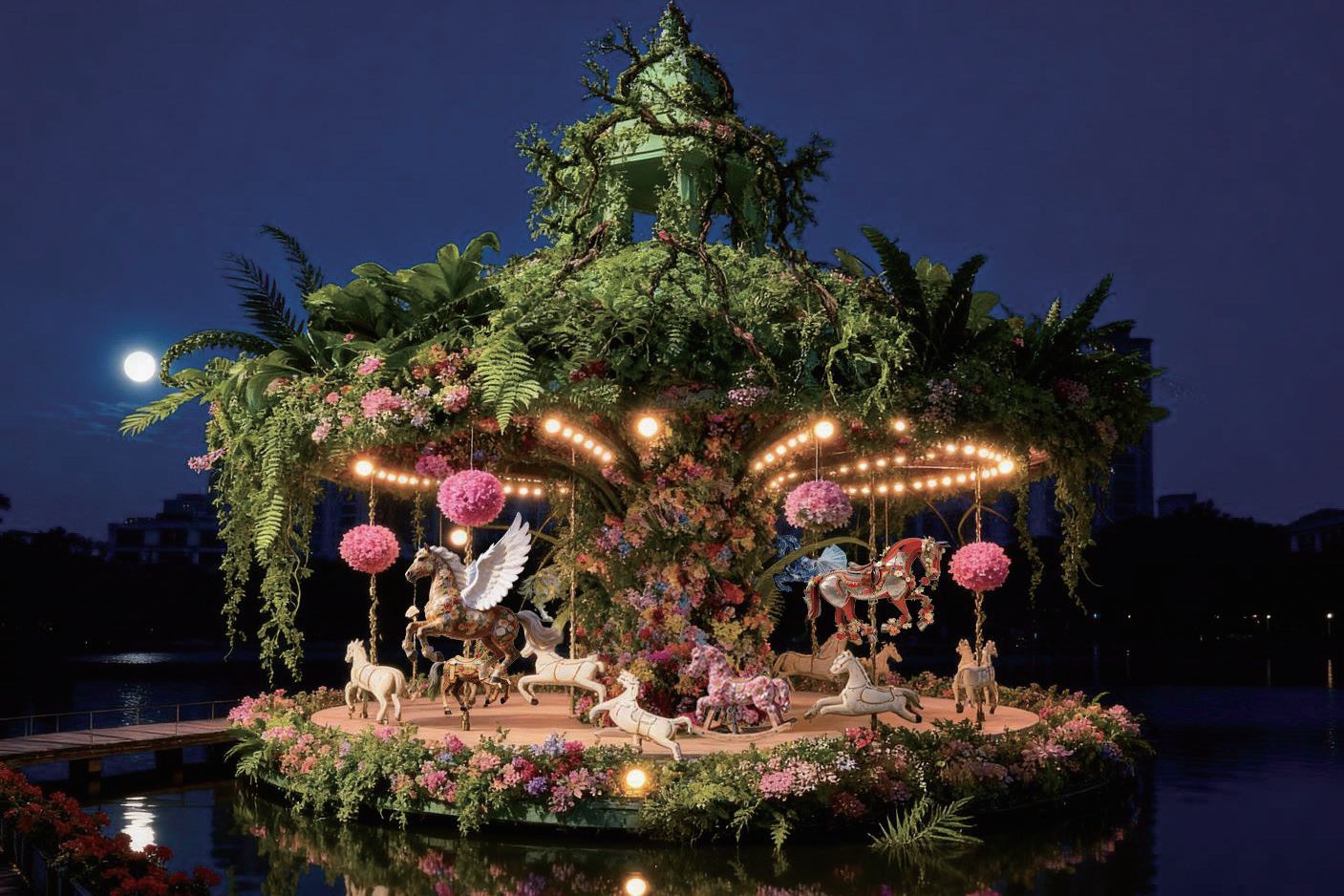 상하이 국제 플라워쇼 황푸 메인 행사장, 봄 분위기 한층 고조